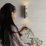 Настенный светильник Marble Fix A с плафоном из мрамора от Vinsa