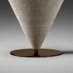 Интерьерное поворотное кресло ConeTwist A из вельвета оригинальной формы от LaLume