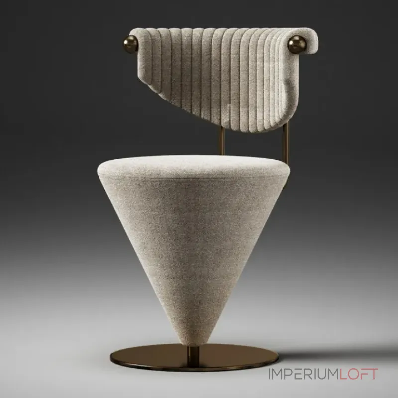 Интерьерное поворотное кресло ConeTwist A из вельвета оригинальной формы от LaLume