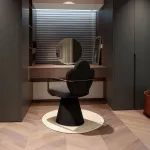 Интерьерное кресло Yulu Leaf A из вельвета с оригинальной спинкой от LaLume