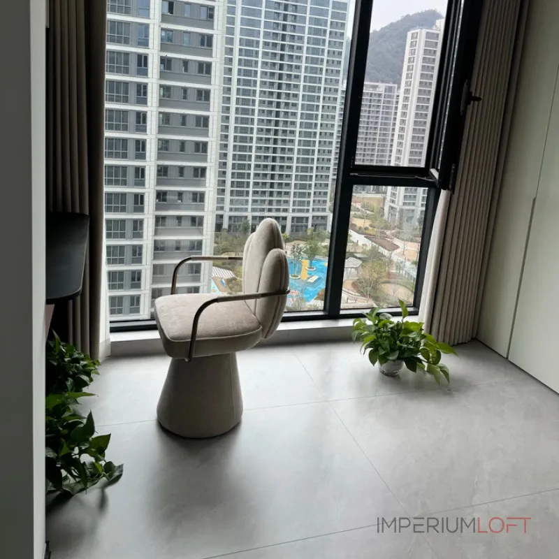 Интерьерное кресло Yulu Leaf B из вельвета с оригинальной спинкой от LaLume