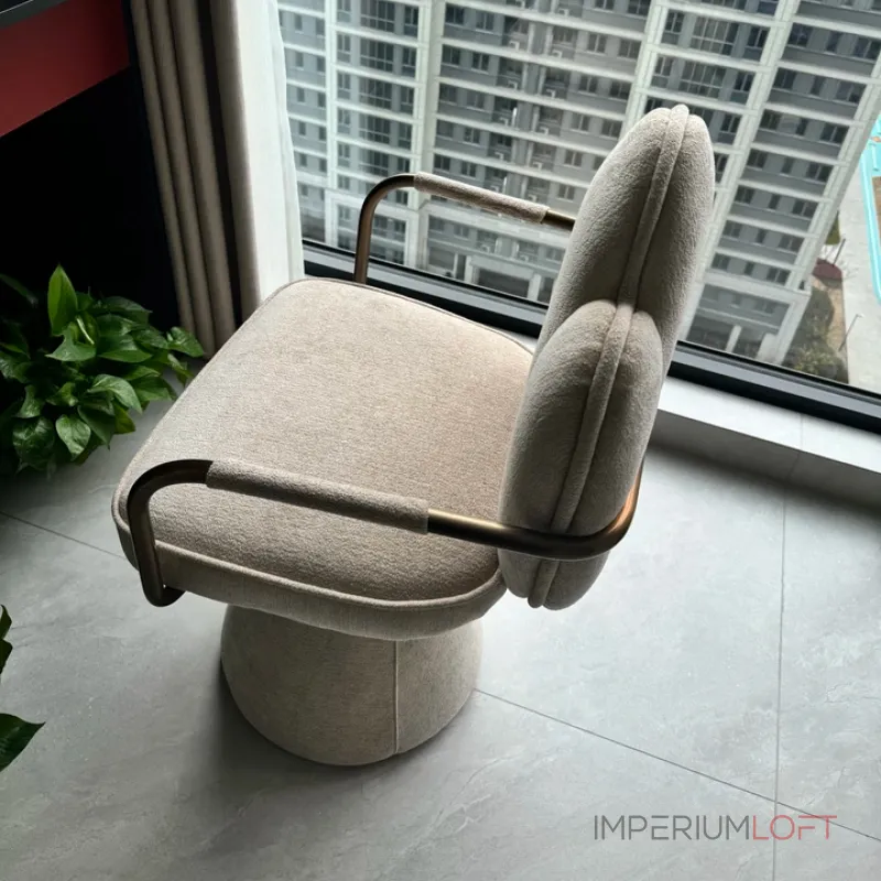 Интерьерное кресло Yulu Leaf B из вельвета с оригинальной спинкой от LaLume