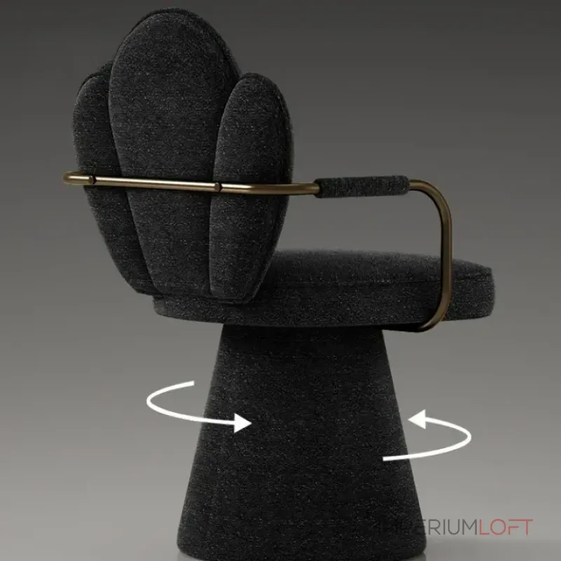 Интерьерное кресло Yulu Leaf B из вельвета с оригинальной спинкой от LaLume