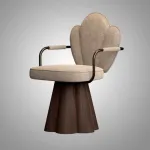 Интерьерное кресло Yulu Shell из вельвета с оригинальной спинкой от LaLume