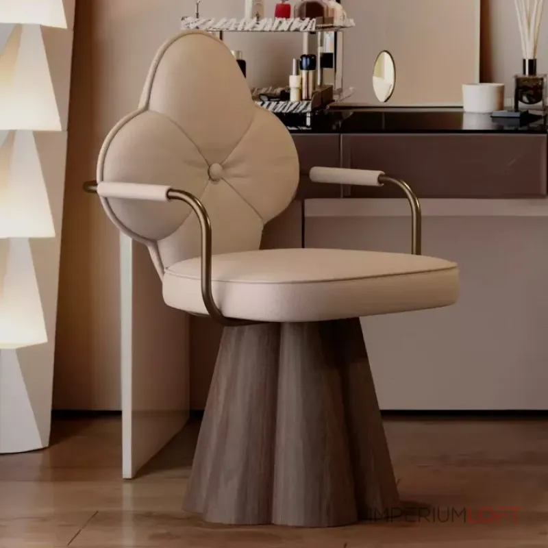 Интерьерное кресло Yulu Flower из вельвета с оригинальной спинкой от LaLume Интерьерное кресло Yulu Flower из вельвета с оригинальной спинкой от LaLume