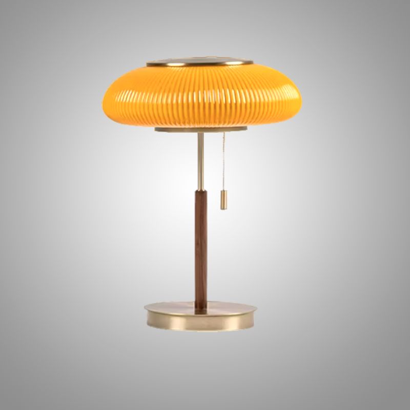 Настольная лампа Vintage Beam Orange с деревянной ножкой от Vinsa Настольная лампа Vintage Beam Orange с деревянной ножкой от Vinsa