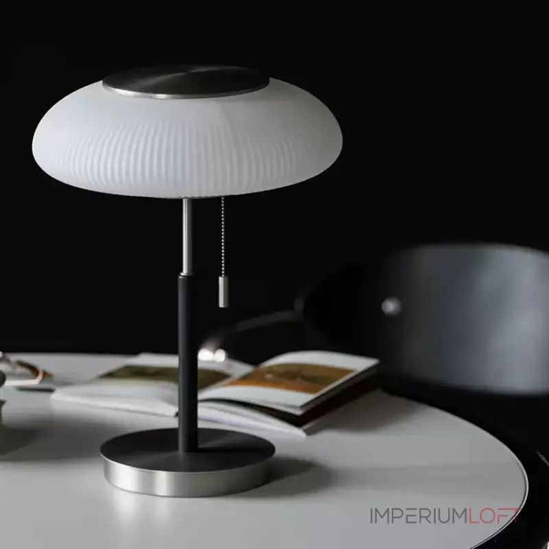 Настольная лампа Vintage Beam White с деревянной ножкой от Vinsa Настольная лампа Vintage Beam White с деревянной ножкой от Vinsa