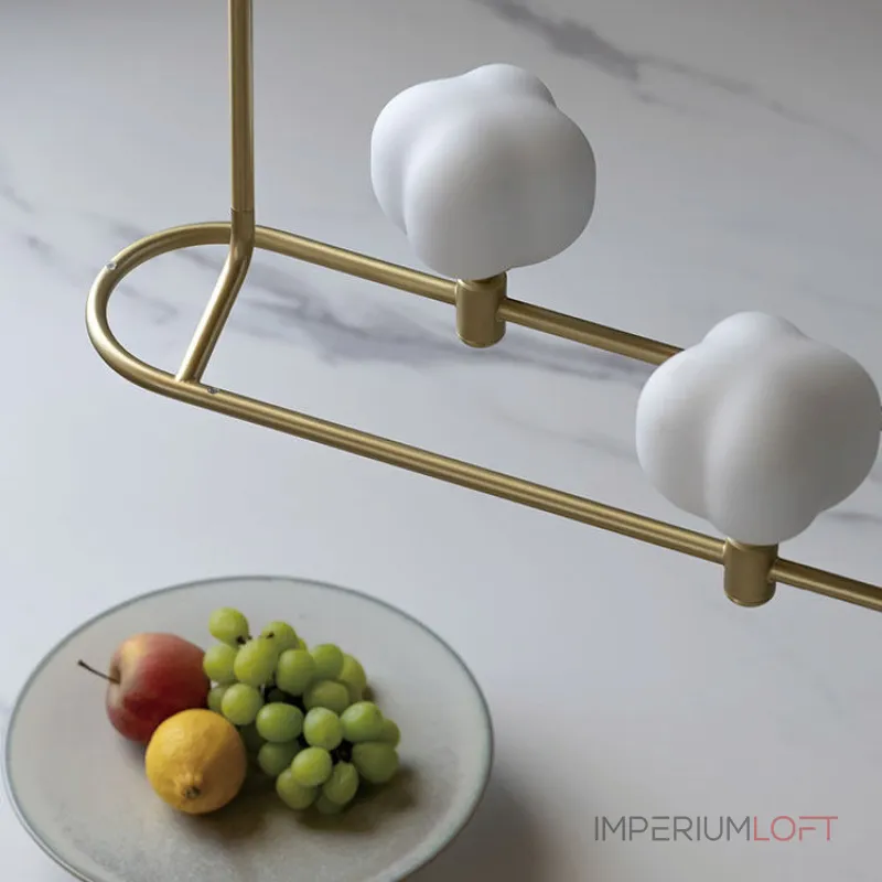 Подвесной светильник Ziilamp Cotton Gold со стеклянными плафонами в форме хлопка от Vinsa