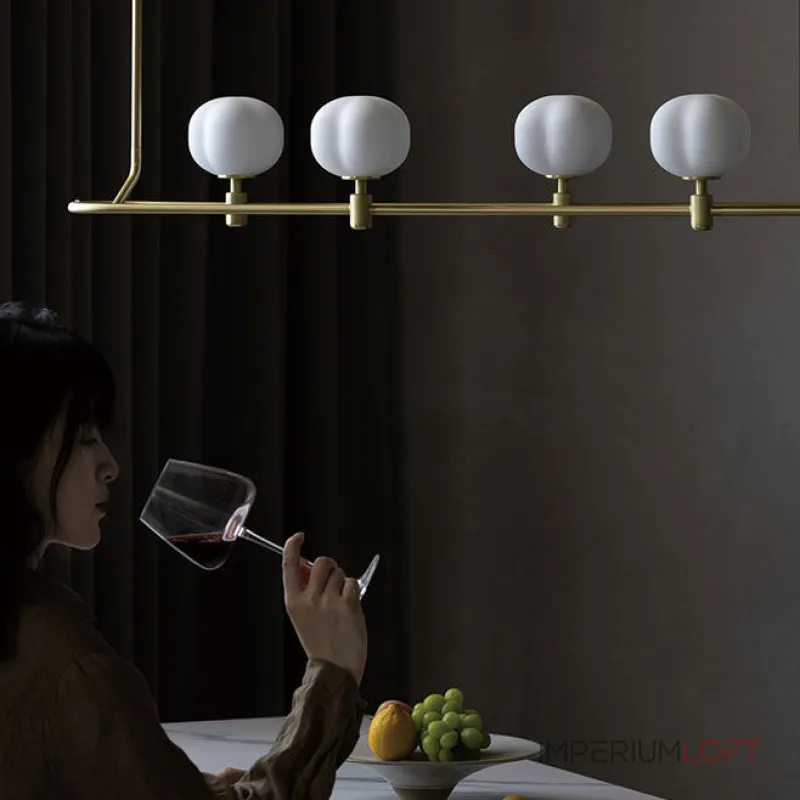 Подвесной светильник Ziilamp Cotton Gold со стеклянными плафонами в форме хлопка от Vinsa