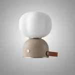 Портативная настольная лампа Mini Cotton Grey со стеклянным плафоном от Vinsa