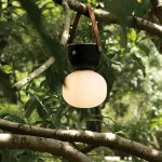 Портативная настольная лампа Mini Cotton Brown со стеклянным плафоном от Vinsa