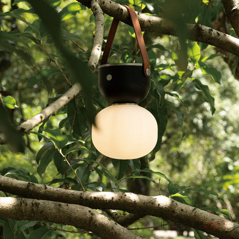 Портативная настольная лампа Mini Cotton Brown со стеклянным плафоном от Vinsa Портативная настольная лампа Mini Cotton Brown со стеклянным плафоном от Vinsa