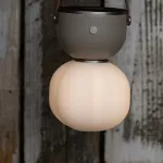 Портативная настольная лампа Mini Cotton Grey со стеклянным плафоном от Vinsa