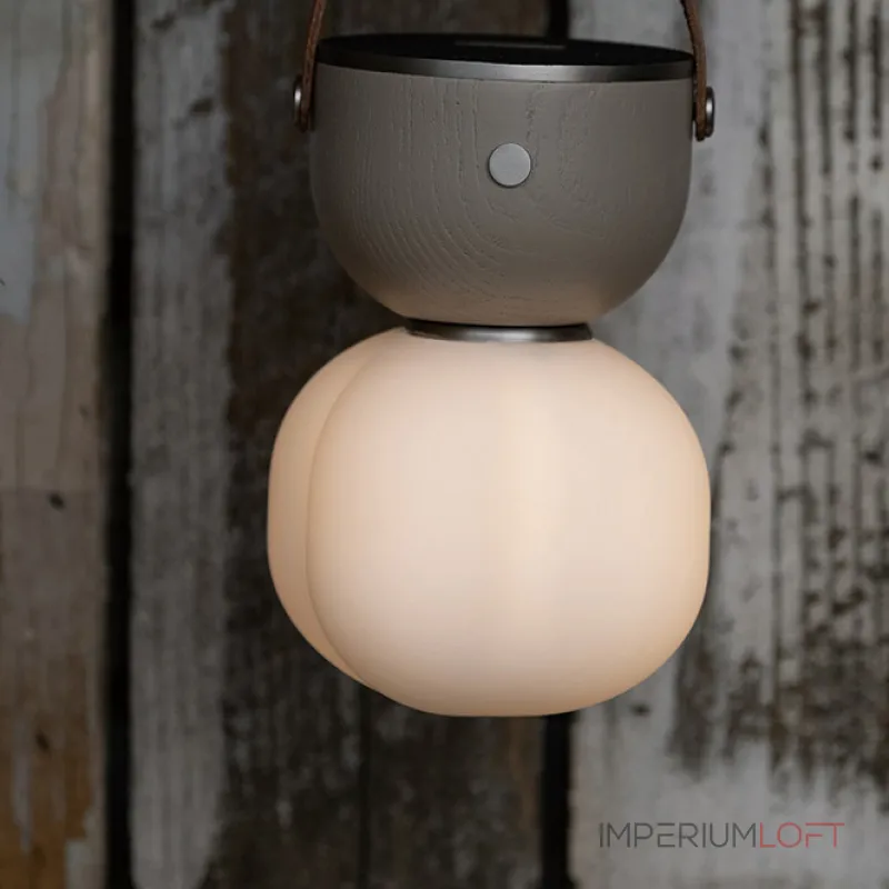 Портативная настольная лампа Mini Cotton Grey со стеклянным плафоном от Vinsa