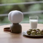 Портативная настольная лампа Mini Cotton Grey со стеклянным плафоном от Vinsa