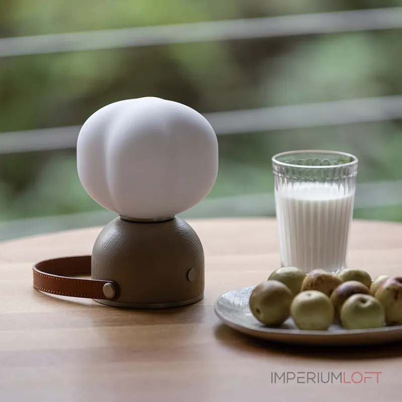 Портативная настольная лампа Mini Cotton Grey со стеклянным плафоном от Vinsa