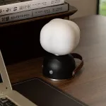 Портативная настольная лампа Mini Cotton Black со стеклянным плафоном от Vinsa