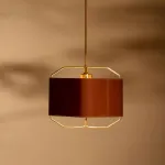 Подвесной светильник Ziilamp Skin Brown с кожаным плафоном от Vinsa