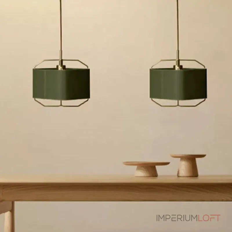 Подвесной светильник Ziilamp Skin Green с кожаным плафоном от Vinsa Подвесной светильник Ziilamp Skin Green с кожаным плафоном от Vinsa