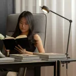 Настольная лампа Ziilamp Clip Silver с сенсорным включением от Vinsa