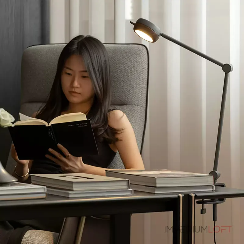 Настольная лампа Ziilamp Clip Silver с сенсорным включением от Vinsa Настольная лампа Ziilamp Clip Silver с сенсорным включением от Vinsa