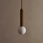 Подвесной светильник SOLF SKIN с кожаной оплеткой от Vinsa