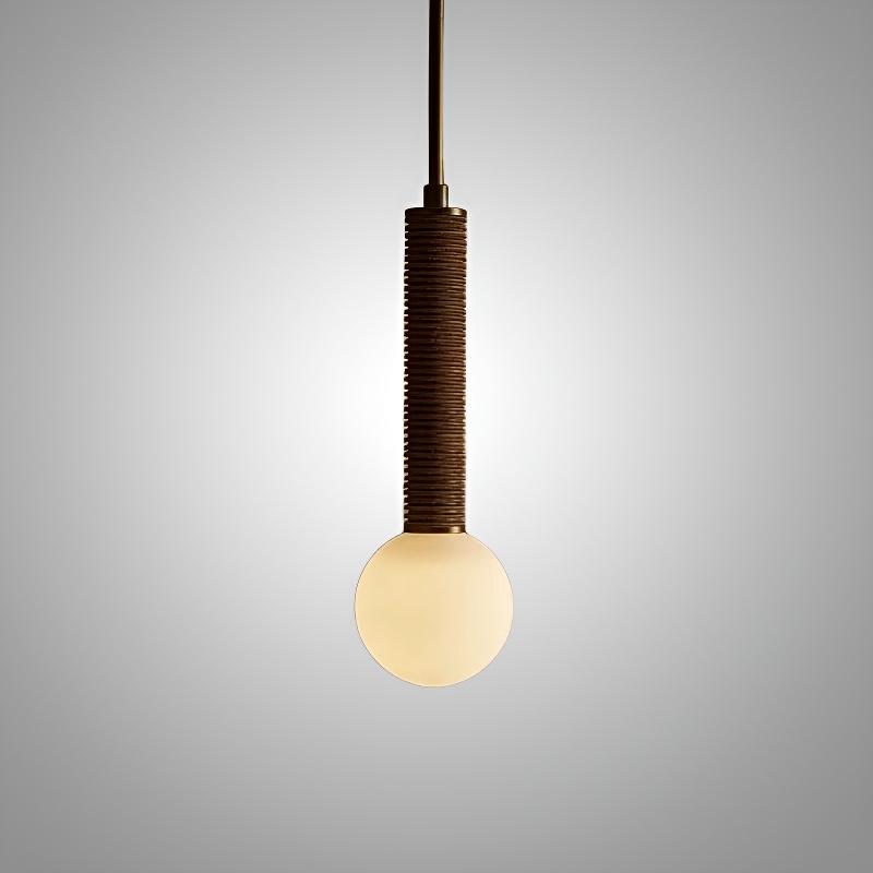 Подвесной светильник SOLF SKIN с кожаной оплеткой от Vinsa Подвесной светильник SOLF SKIN с кожаной оплеткой от Vinsa