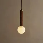 Подвесной светильник SOLF SKIN с кожаной оплеткой от Vinsa