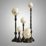 Декоративные настольные лампы Glowshell Combo Набор (5 шт) с плафоном из ракушки от Vinsa