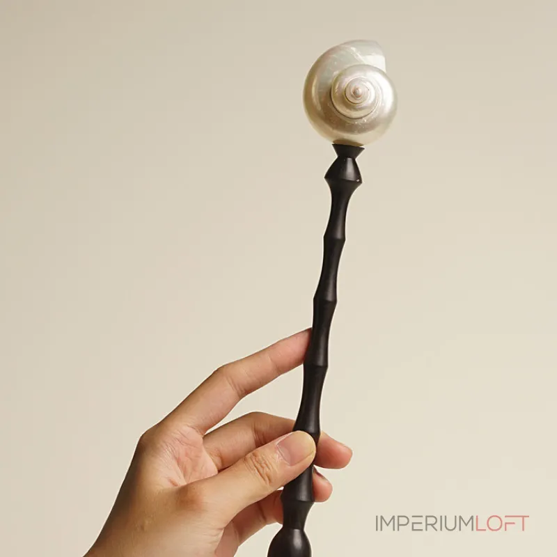 Декоративная настольная лампа Glowshell L с плафоном из ракушки от Vinsa Декоративная настольная лампа Glowshell L с плафоном из ракушки от Vinsa