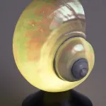 Декоративная настольная лампа Glowshell Mini с плафоном из ракушки от Vinsa