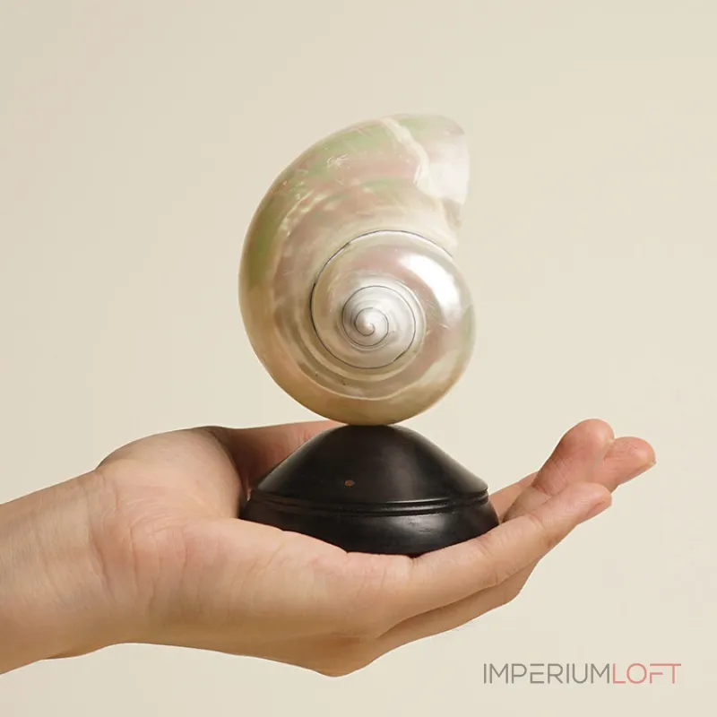 Декоративная настольная лампа Glowshell Mini с плафоном из ракушки от Vinsa