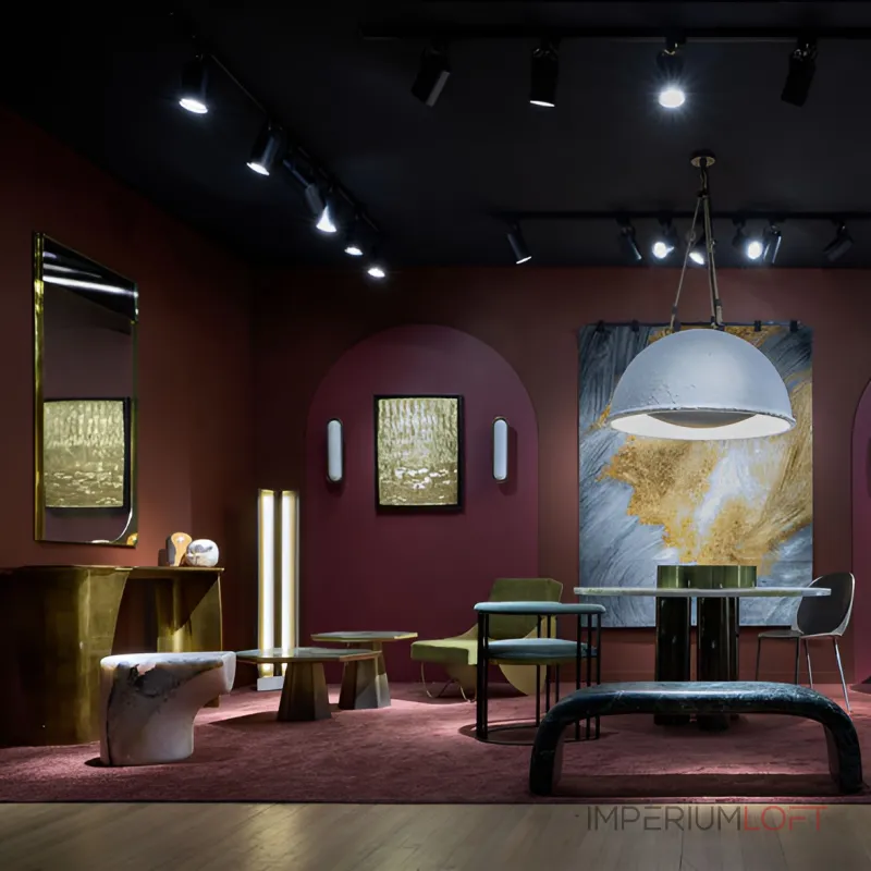 Настенный светильник Marble Muse с мраморным плафоном от Vinsa Настенный светильник Marble Muse с мраморным плафоном от Vinsa