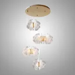 Подвесная люстра многоуровневая PETALS P4 с рассеивателем в форме цветочных лепестков от ImperiumLoft 