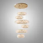 Подвесная люстра многоуровневая PETALS RING P6 с рассеивателем в форме цветочных лепестков от ImperiumLoft 