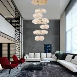 Подвесная люстра многоуровневая PETALS RING P6 с рассеивателем в форме цветочных лепестков от ImperiumLoft 