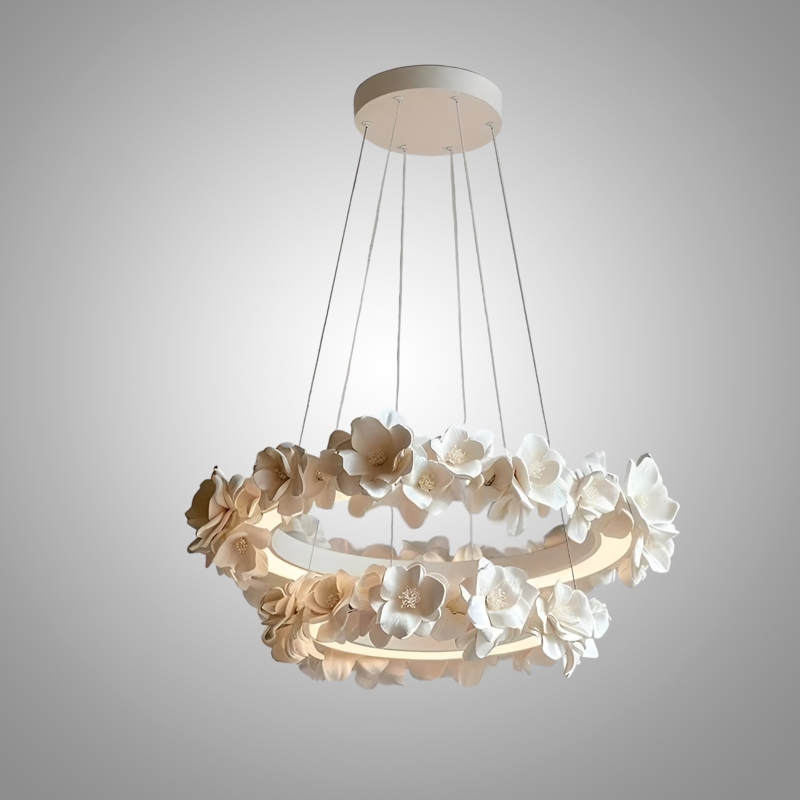 Подвесная люстра Numbo Flowers B P2 D55 D75 с цветочным декором плафона от Vinsa Подвесная люстра Numbo Flowers B P2 D55 D75 с цветочным декором плафона от Vinsa