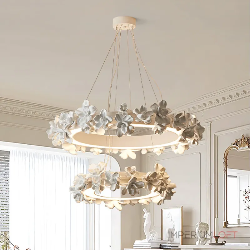 Подвесная люстра Numbo Flowers B P2 D55 D75 с цветочным декором плафона от Vinsa Подвесная люстра Numbo Flowers B P2 D55 D75 с цветочным декором плафона от Vinsa