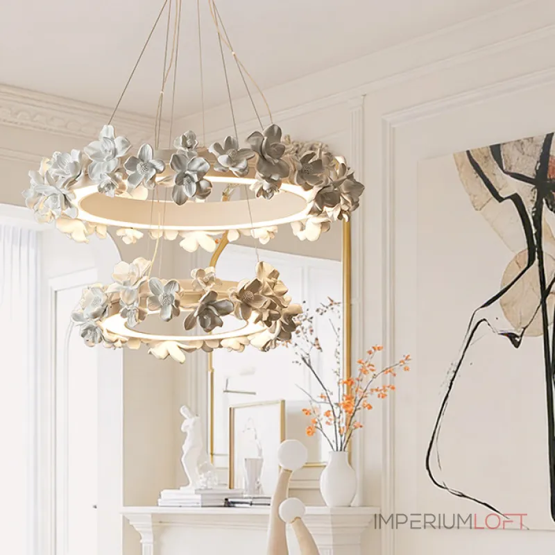 Подвесная люстра Numbo Flowers B P2 D55 D75 с цветочным декором плафона от Vinsa Подвесная люстра Numbo Flowers B P2 D55 D75 с цветочным декором плафона от Vinsa