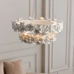 Подвесная люстра Numbo Flowers E P2 D90 D120 с цветочным декором плафона от Vinsa