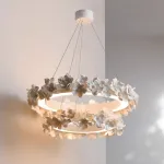 Подвесная люстра Numbo Flowers E P2 D90 D120 с цветочным декором плафона от Vinsa