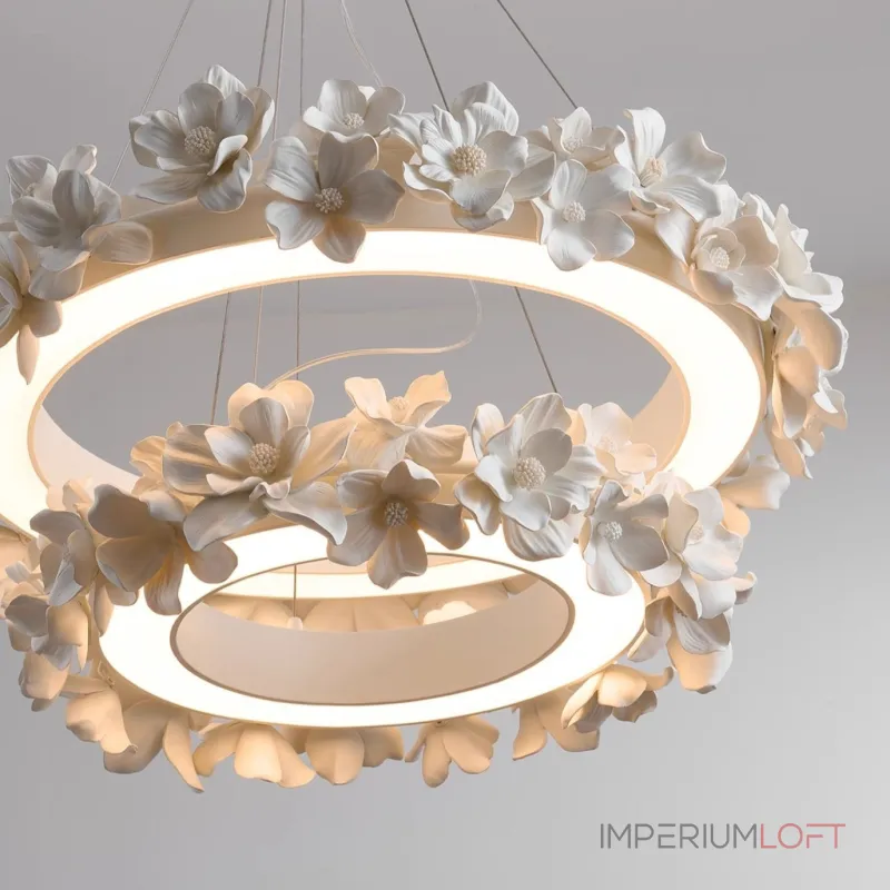 Подвесная люстра Numbo Flowers E P2 D90 D120 с цветочным декором плафона от Vinsa Подвесная люстра Numbo Flowers E P2 D90 D120 с цветочным декором плафона от Vinsa