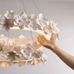 Подвесная люстра Numbo Flowers E P2 D90 D120 с цветочным декором плафона от Vinsa