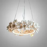 Подвесная люстра Numbo Flowers A с цветочным декором плафона от Vinsa