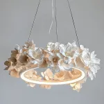 Подвесная люстра Numbo Flowers A с цветочным декором плафона от Vinsa