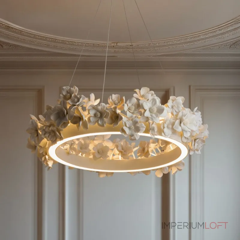 Подвесная люстра Numbo Flowers A с цветочным декором плафона от Vinsa Подвесная люстра Numbo Flowers A с цветочным декором плафона от Vinsa