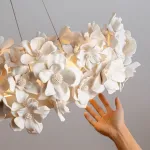 Подвесная люстра Numbo Flowers A с цветочным декором плафона от Vinsa