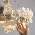 Подвесная люстра Numbo Flowers C с цветочным декором плафона от Vinsa