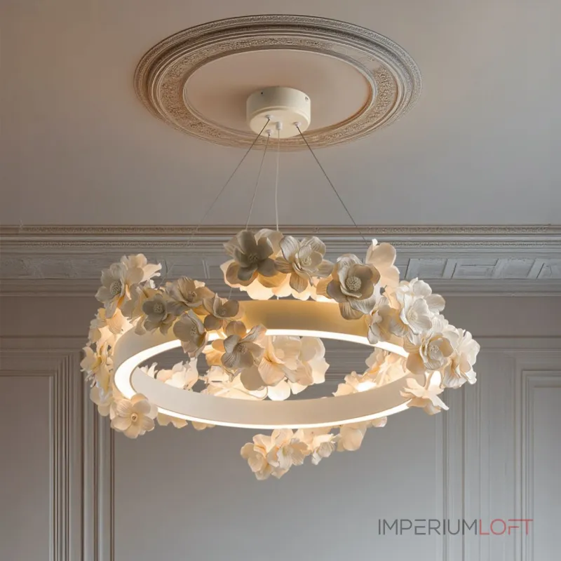 Подвесная люстра Numbo Flowers C с цветочным декором плафона от Vinsa Подвесная люстра Numbo Flowers C с цветочным декором плафона от Vinsa