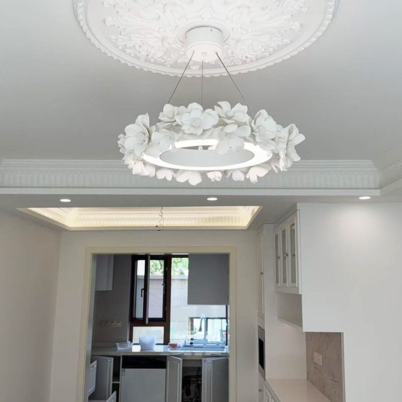 Подвесная люстра Numbo Flowers D с цветочным декором плафона от Vinsa Подвесная люстра Numbo Flowers D с цветочным декором плафона от Vinsa